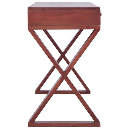 Scrivania per PC Marrone 115x47x77 cm Legno Massello di Mogano - homemem39