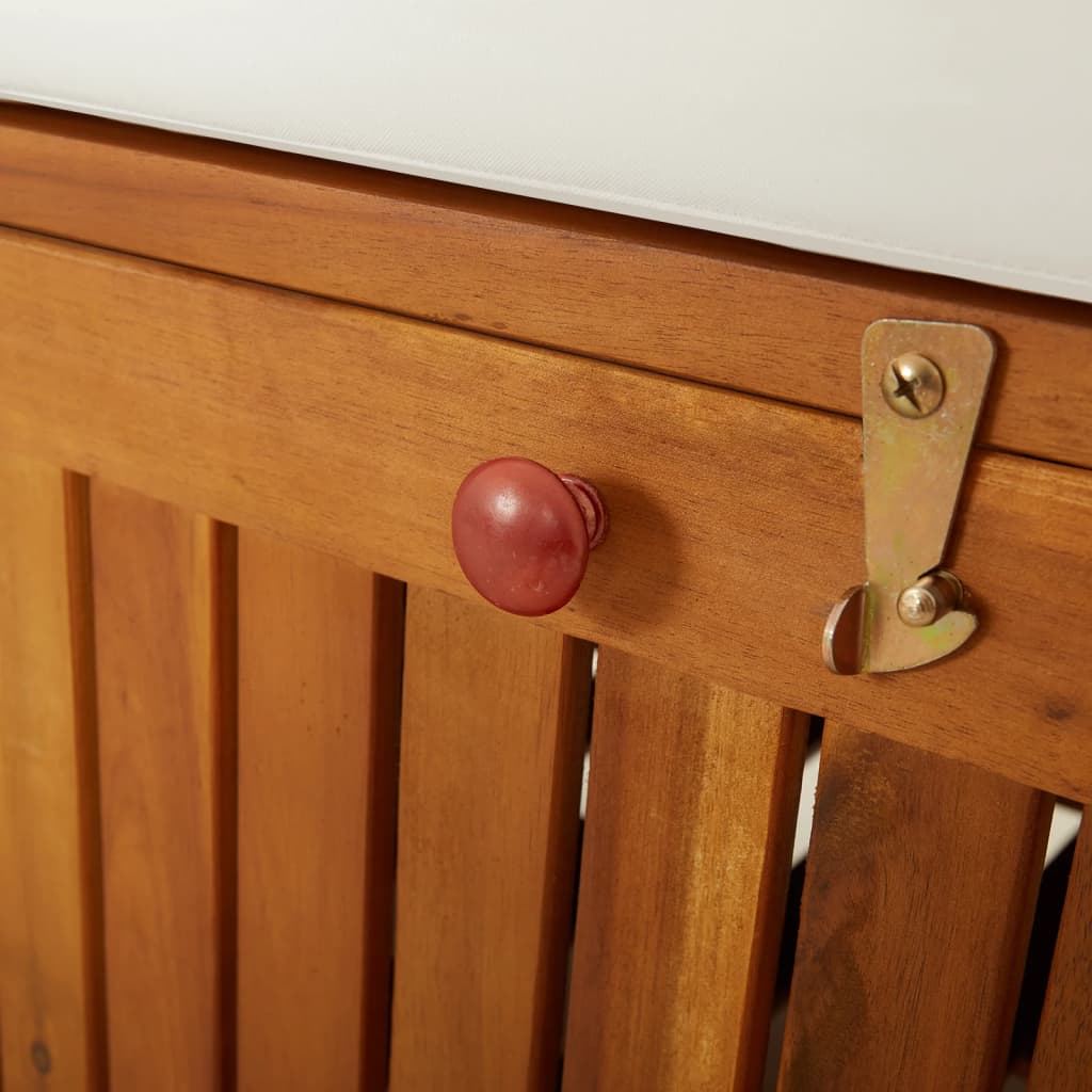Cassapanca con Cuscino 148 cm in Legno Massello di Acacia - homemem39