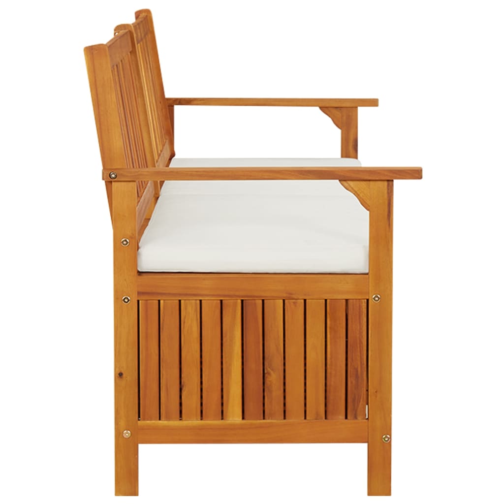 Cassapanca con Cuscino 170 cm in Legno Massello di Acacia - homemem39