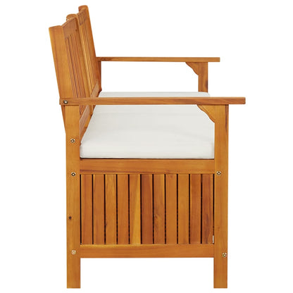 Cassapanca con Cuscino 170 cm in Legno Massello di Acacia - homemem39