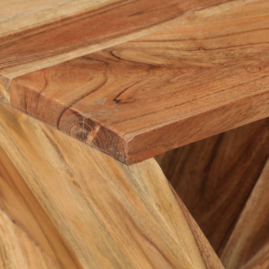 Tavolino 35x35x55 cm in Legno Massello di Acacia - homemem39