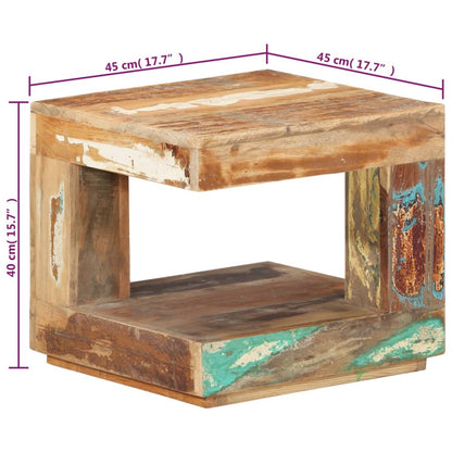 Tavolino da Salotto 45x45x40 cm in Legno Massello di Recupero | homemem39