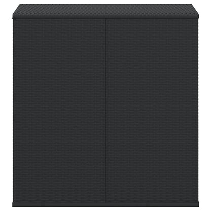 PE Rattan Garden Cushion Container 100x49x103.5 cm Black