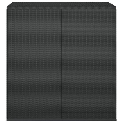 Contenitore Cuscini da Giardino Rattan PE 100x49x103,5 cm Nero - homemem39