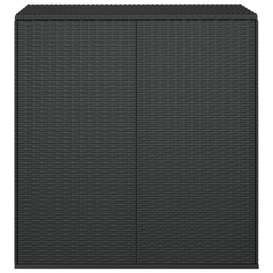 Contenitore Cuscini da Giardino Rattan PE 100x49x103,5 cm Nero - homemem39