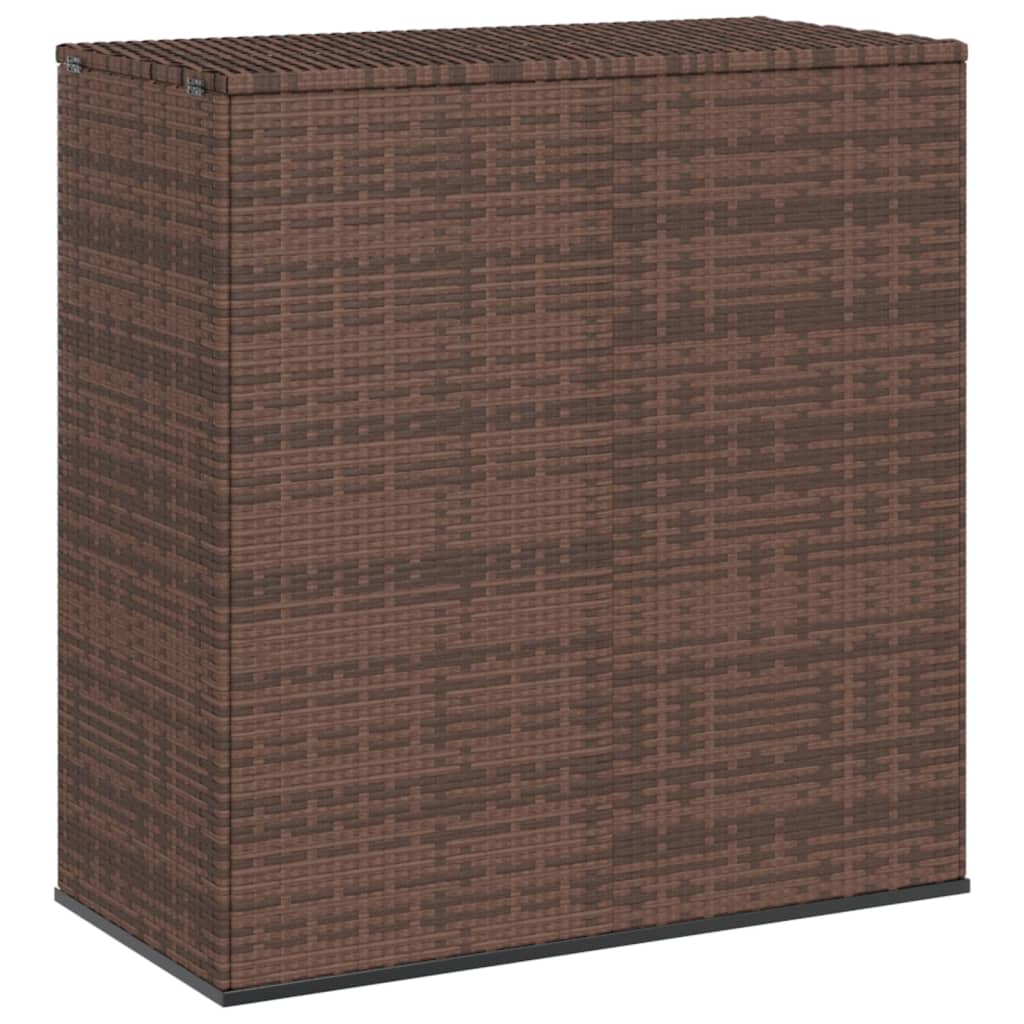 PE Rattan Garden Container 100x49x103.5 cm Brown