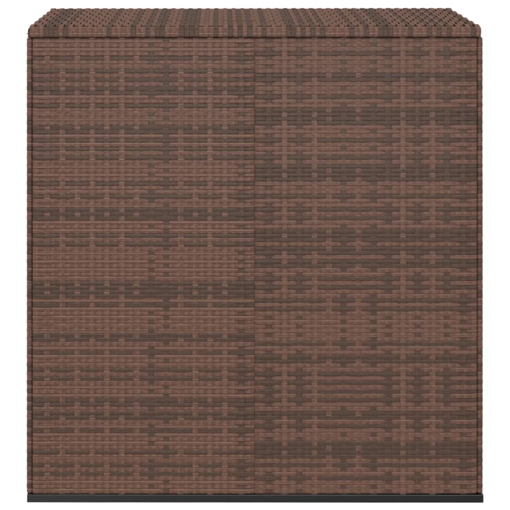 PE Rattan Garden Container 100x49x103.5 cm Brown