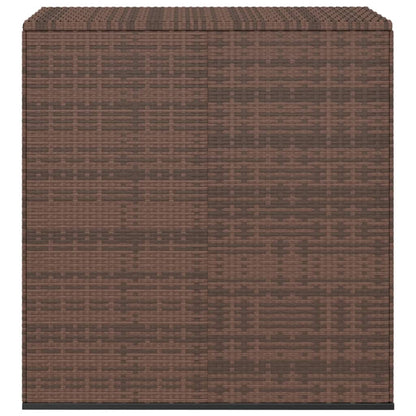PE Rattan Garden Container 100x49x103.5 cm Brown