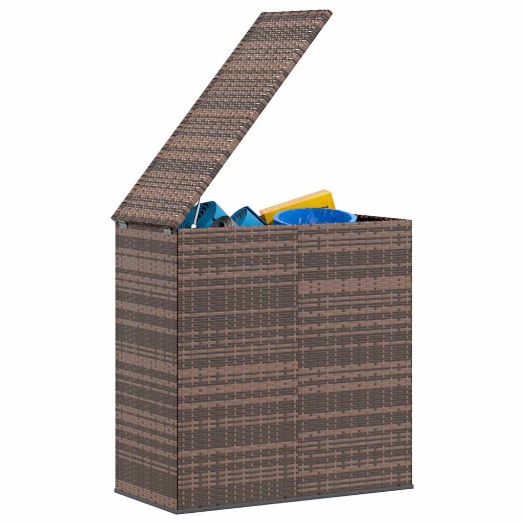 PE Rattan Garden Container 100x49x103.5 cm Brown