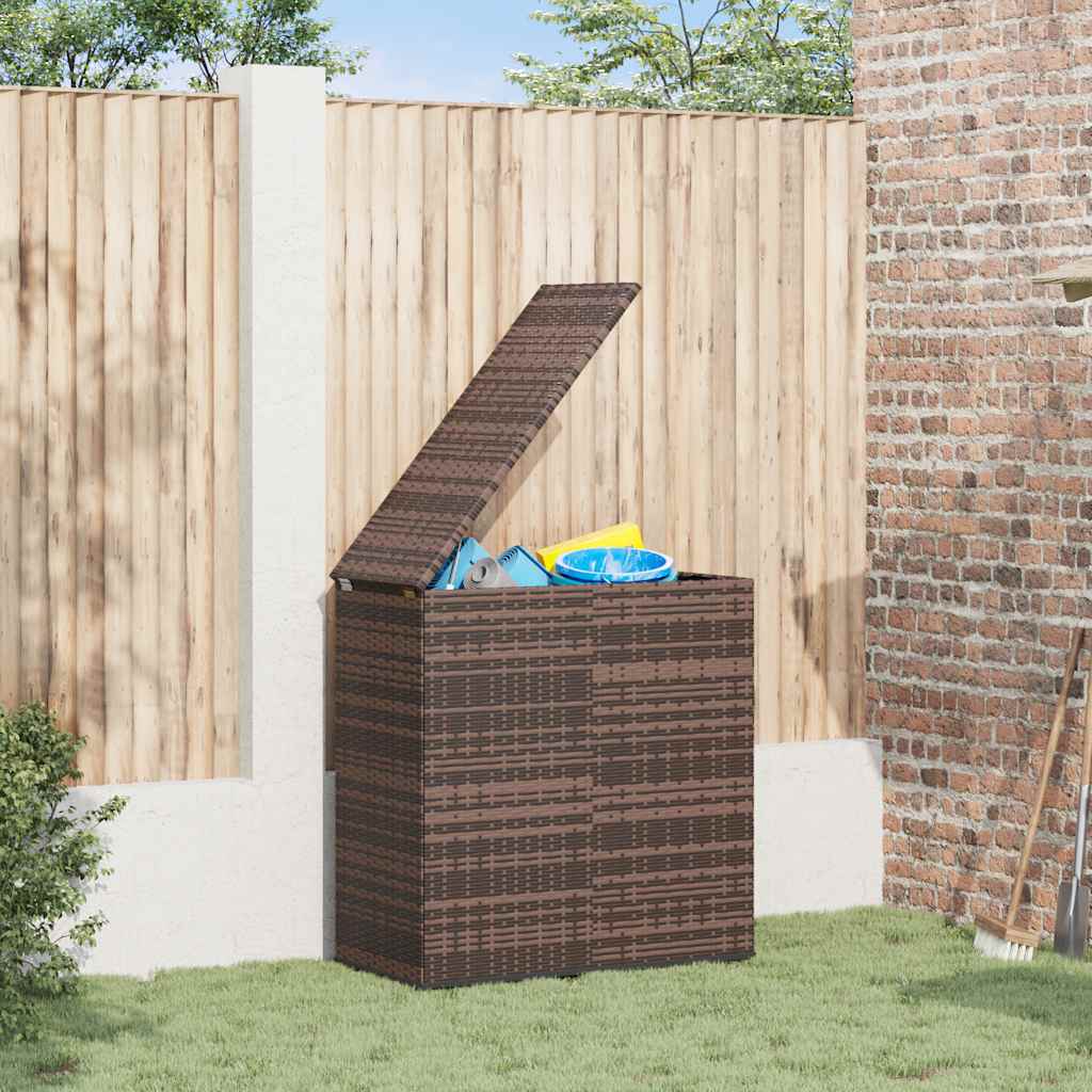 PE Rattan Garden Container 100x49x103.5 cm Brown