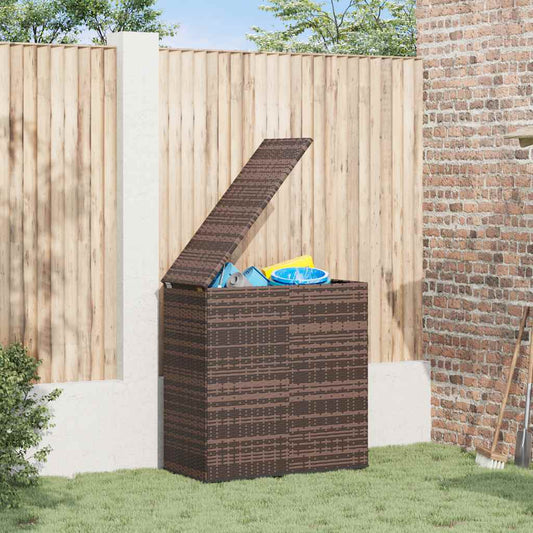 PE Rattan Garden Container 100x49x103.5 cm Brown