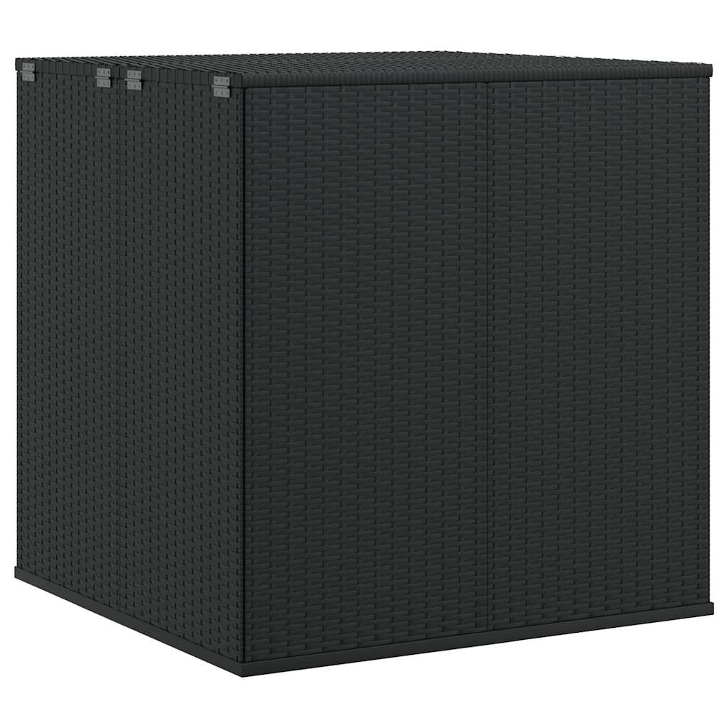 PE Rattan Garden Container 100x97.5x104 cm Black