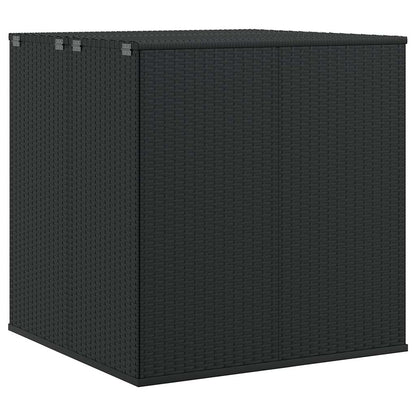 PE Rattan Garden Container 100x97.5x104 cm Black