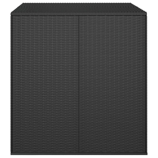 Contenitore da Giardino in Rattan PE 100x97,5x104 cm Nero - homemem39