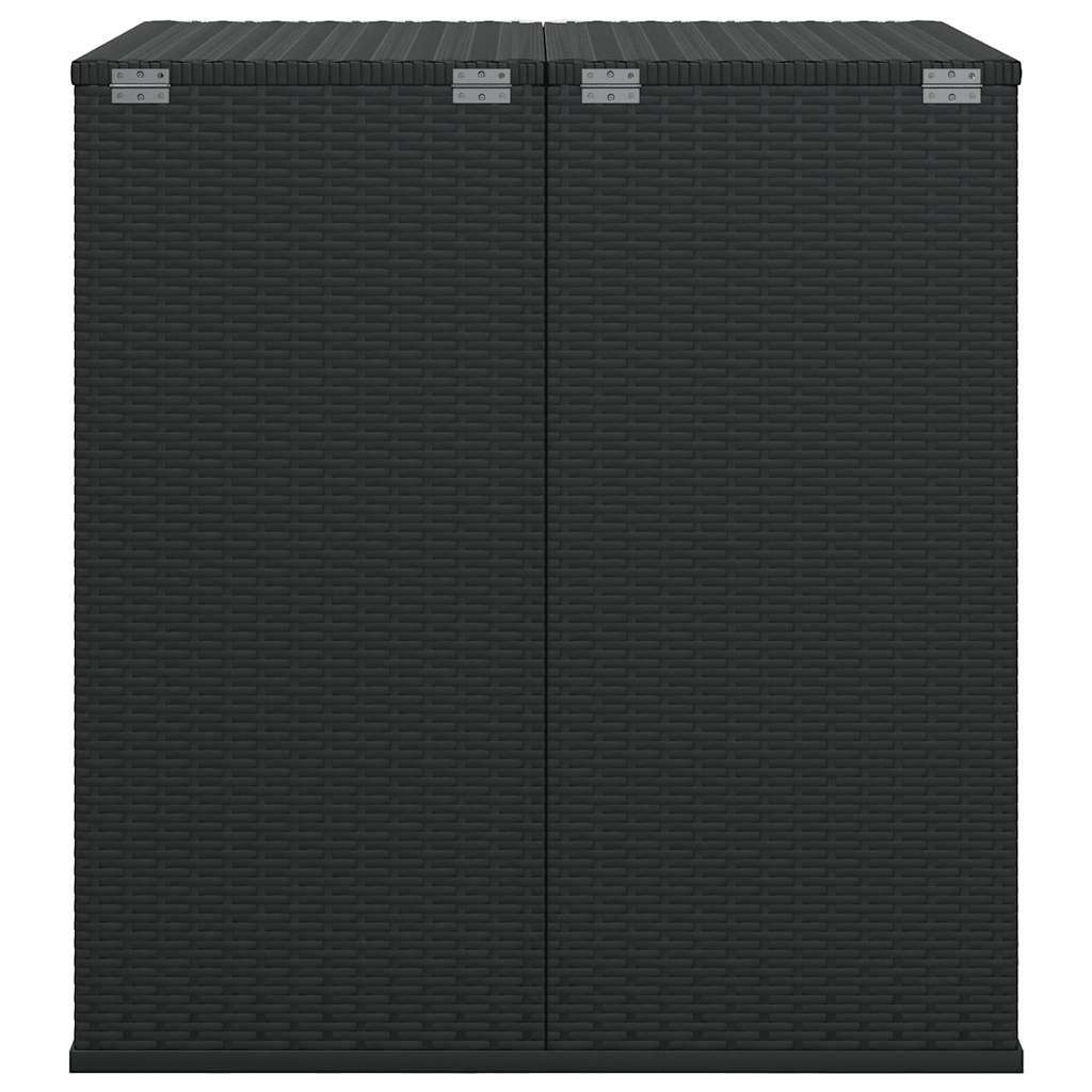 PE Rattan Garden Container 100x97.5x104 cm Black