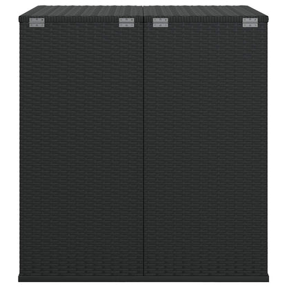 PE Rattan Garden Container 100x97.5x104 cm Black