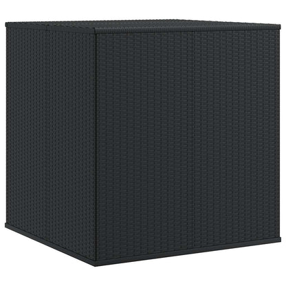 PE Rattan Garden Container 100x97.5x104 cm Black