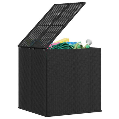 PE Rattan Garden Container 100x97.5x104 cm Black