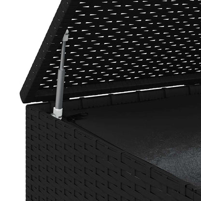 PE Rattan Garden Container 100x97.5x104 cm Black