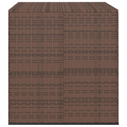 Contenitore da Giardino in Rattan PE 100x97,5x104 cm Marrone - homemem39
