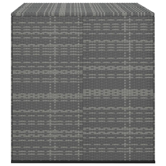 Contenitore da Giardino in Rattan PE 100x97,5x104 cm Grigio - homemem39