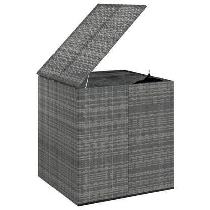 Contenitore da Giardino in Rattan PE 100x97,5x104 cm Grigio - homemem39