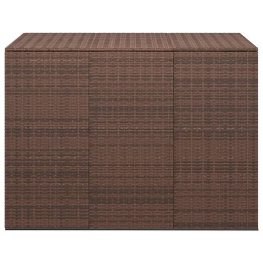 Contenitore da Giardino in Rattan PE 145x100x103 cm Marrone - homemem39