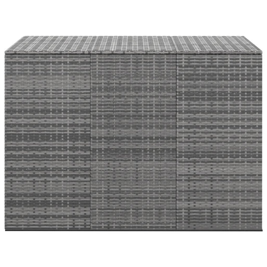 Contenitore da Giardino in Rattan PE 145x100x103 cm Grigio - homemem39