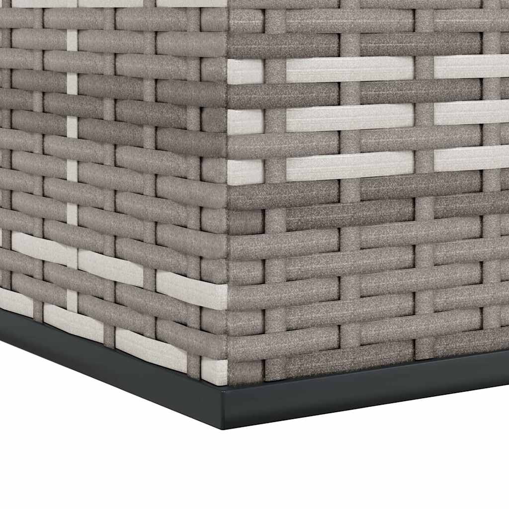 Contenitore da Giardino in Rattan PE 145x100x103 cm Grigio