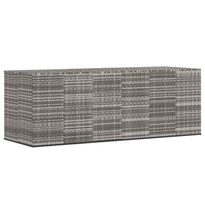 Contenitore da Giardino in Rattan PE 291x100,5x104 cm Grigio