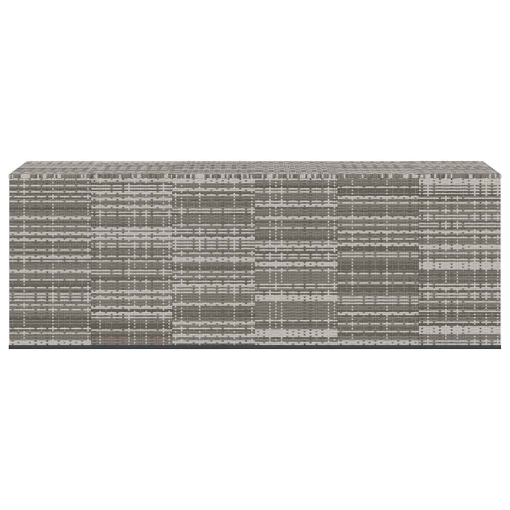 Contenitore da Giardino in Rattan PE 291x100,5x104 cm Grigio