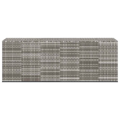 Contenitore da Giardino in Rattan PE 291x100,5x104 cm Grigio