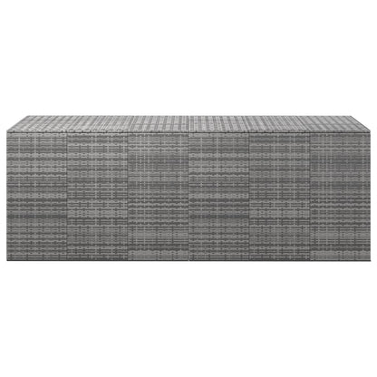 Contenitore da Giardino in Rattan PE 291x100,5x104 cm Grigio - homemem39