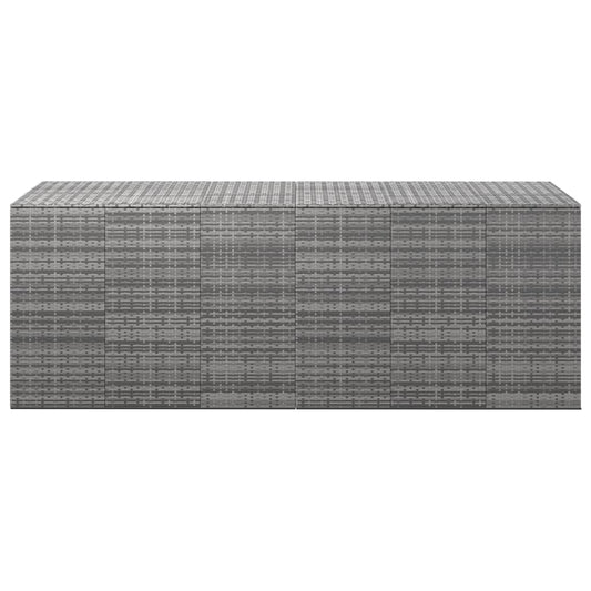 Contenitore da Giardino in Rattan PE 291x100,5x104 cm Grigio - homemem39