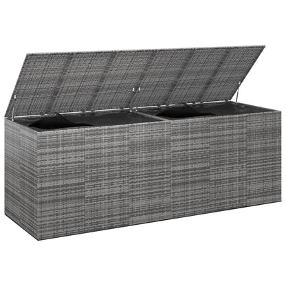 Contenitore da Giardino in Rattan PE 291x100,5x104 cm Grigio - homemem39