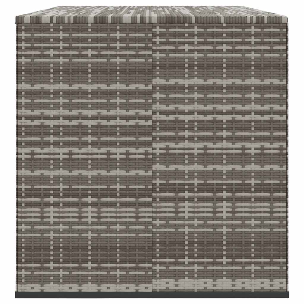 Contenitore da Giardino in Rattan PE 291x100,5x104 cm Grigio