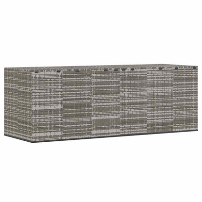 Contenitore da Giardino in Rattan PE 291x100,5x104 cm Grigio