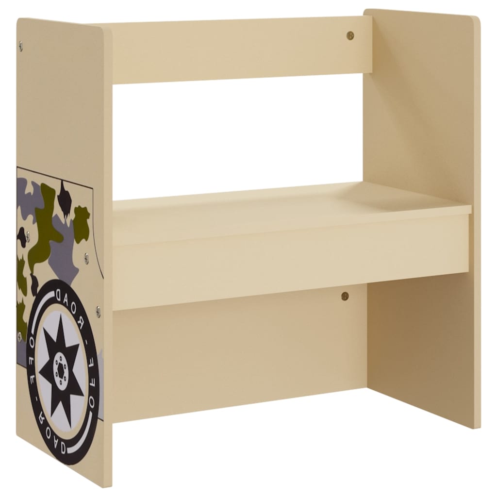 Set Tavolo e Sedia per Bambini 3 pz Auto Fuoristrada in MDF | homemem39