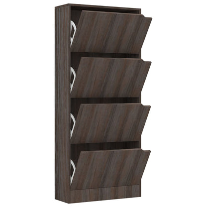 Scarpiera 4 Ante Grigio Rovere Sonoma 59x24x136cm Multistrato - homemem39