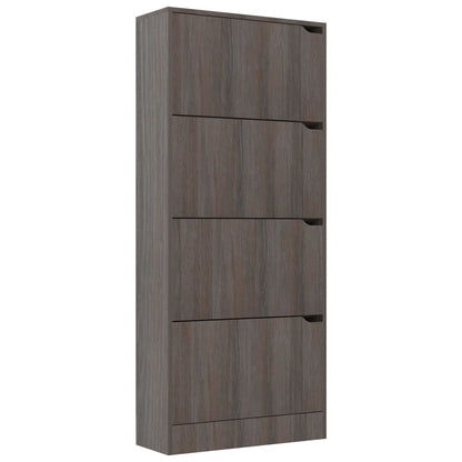 Scarpiera 4 Ante Grigio Rovere Sonoma 59x24x136cm Multistrato - homemem39