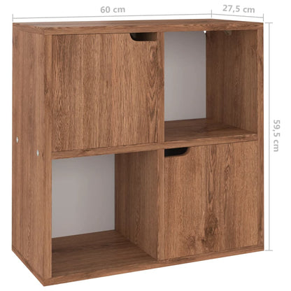 Libreria Rovere Marrone 60x27,5x59,5 cm in Legno Multistrato