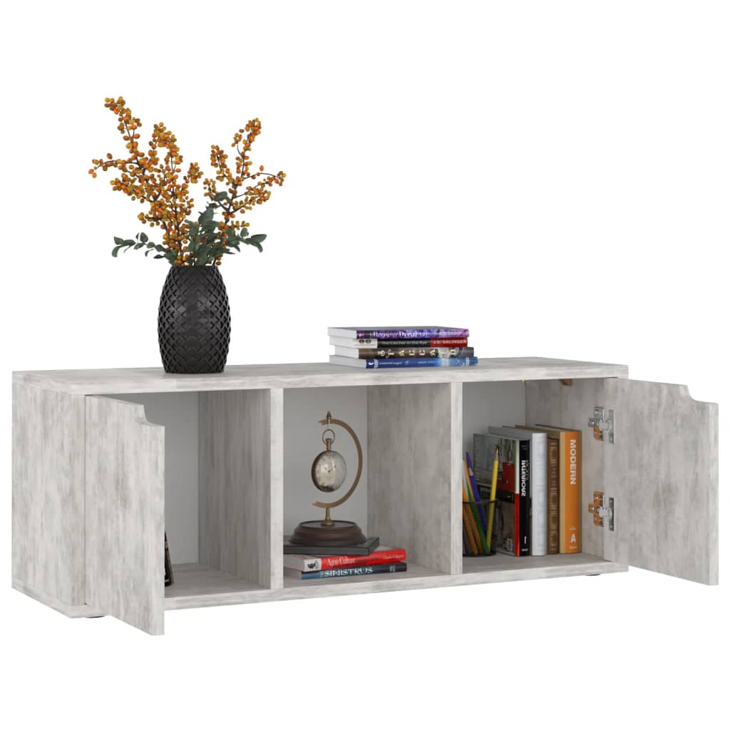 Mobile Porta TV Cemento 88,5x27,5x30,5 cm in Legno Multistrato - homemem39
