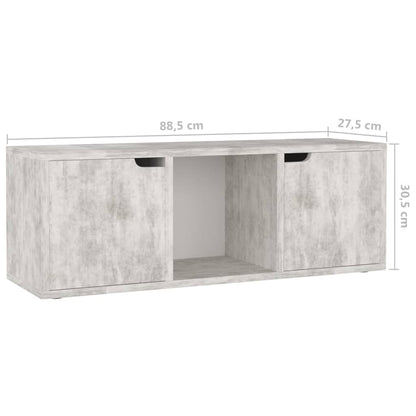 Mobile Porta TV Cemento 88,5x27,5x30,5 cm in Legno Multistrato - homemem39