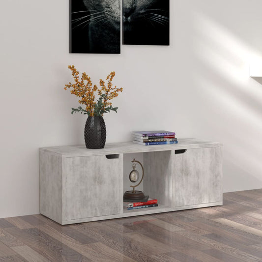 Mobile Porta TV Cemento 88,5x27,5x30,5 cm in Legno Multistrato - homemem39