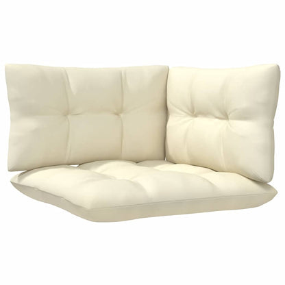 Divano Angolare da Giardino con Cuscini Crema Massello di Pino - homemem39