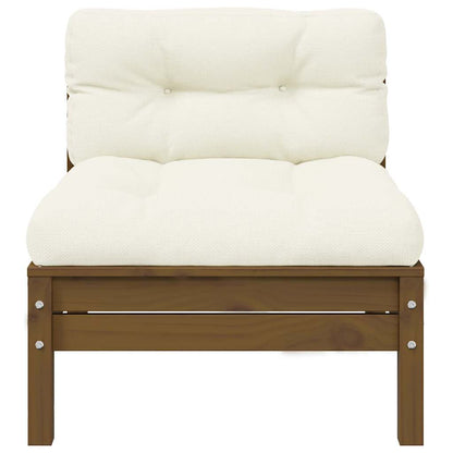 Divano da Giardino Centrale Ambra con Cuscini Massello di Pino - homemem39