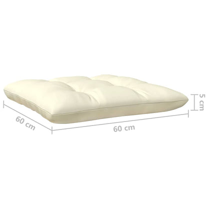 Set Divani da Giardino 3 pz con Cuscini Crema Massello di Pino - homemem39