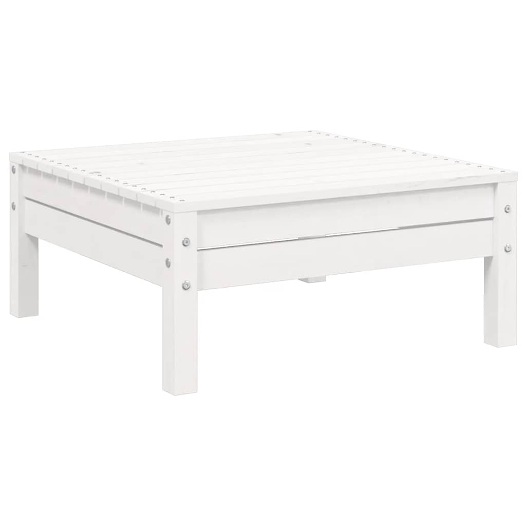 Set Divani da Giardino 3 pz con Cuscini Bianco in Massello Pino | homemem39