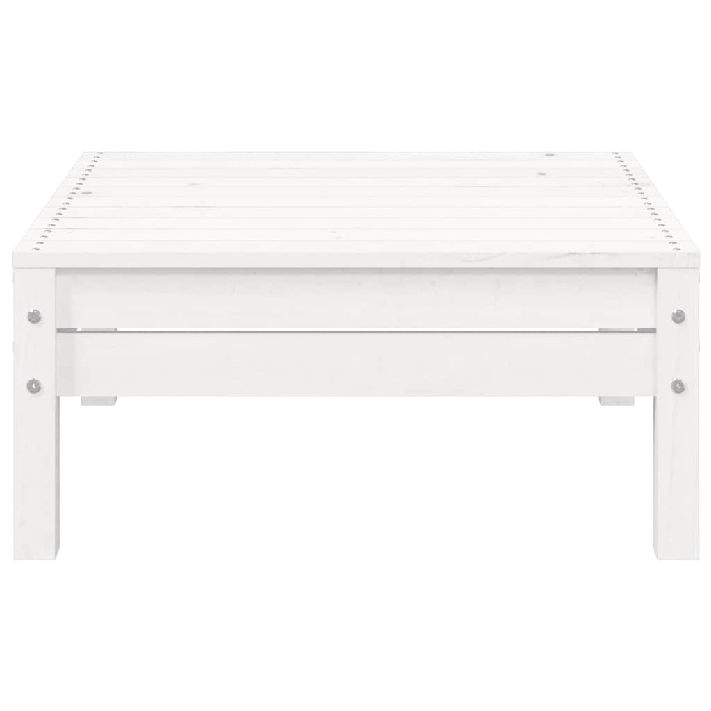 Set Divani da Giardino 3 pz con Cuscini Bianco in Massello Pino | homemem39