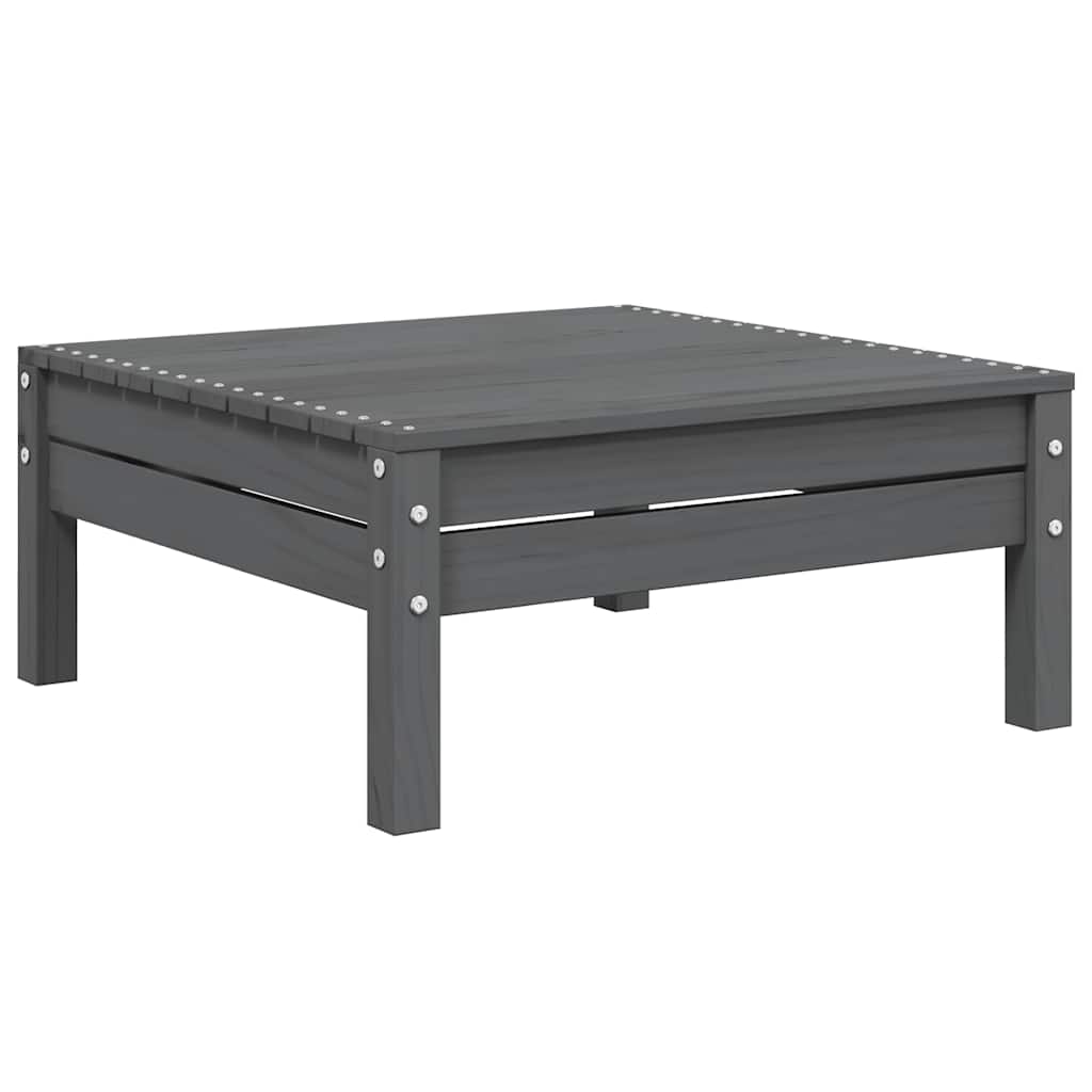 Set Divani da Giardino 3 pz Grigio Cuscini Massello di Pino - homemem39